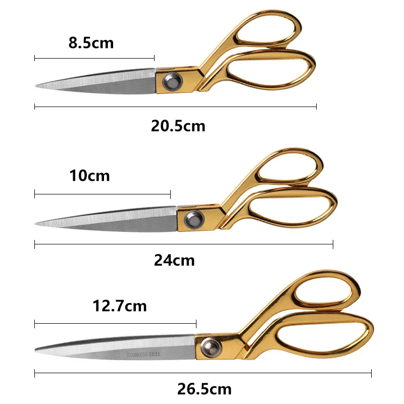 Sewing Scissors Fabric Clothing Sewing Professional Stainless Steel Tailor 8/9.5/10.5 Inch for Home Office Dressmakers