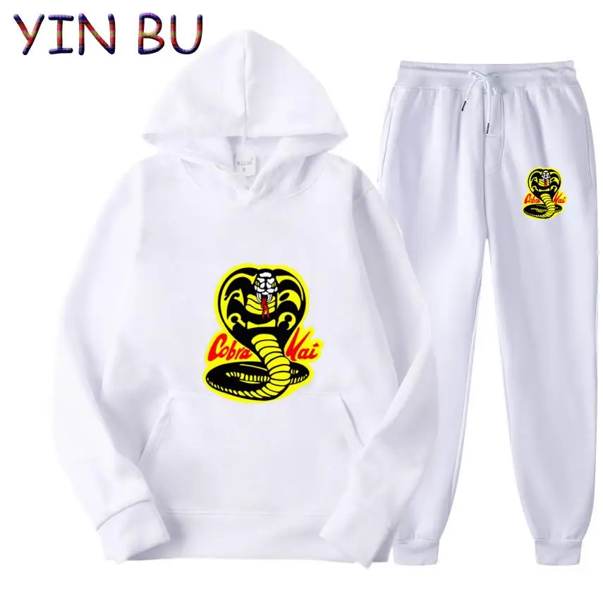Cobra Kai Men's Spring Autumn Oversized Hoodies Sweatshirt Tracksuit Men's Sets Clothes+Trousers Pants Suits Man Clothing Hoodie
