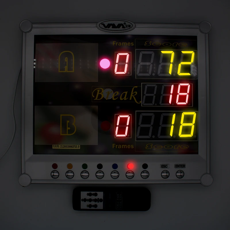 Marcador De Puntos Para Billar - Contador De Puntuación Para 2 Jugadores - Metal Y Placa De Alta Densidad