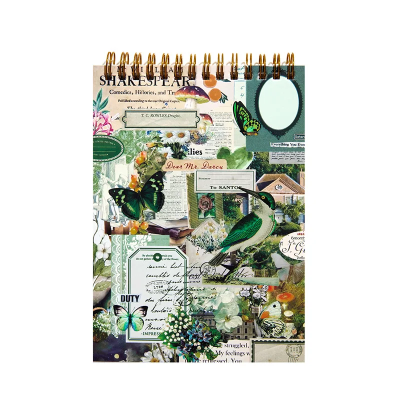 Livre D'autocollants Vintage, Livre D'autocollants Flower,20 Feuilles Vintage Flowers Collage Sticker Book | Journal Journal Crafts, Décoration D' Embellissement, Accessoires De