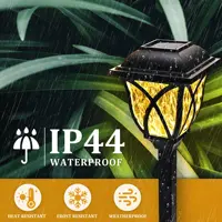 2pcs Led Solar Lawn Lights Outdoor Waterproof Warm Light Garden Decoration Lamp For Walkway Path Villa Yard Driveway 2