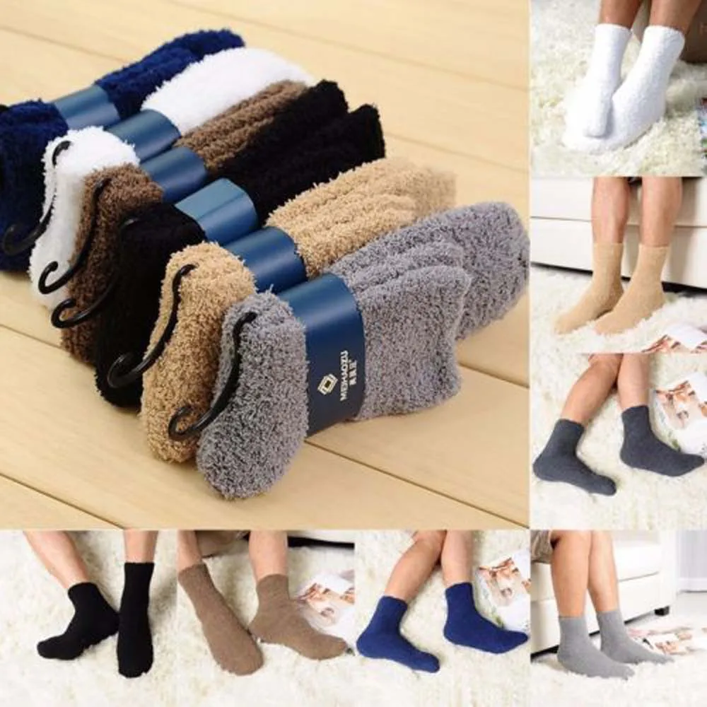 

2023 Hot Sale Comfortable Extremely Cozy Pure Cashmere Socks Men Women Winter Warm Sleep Bed Floor Home Fluffy Socks Accessories