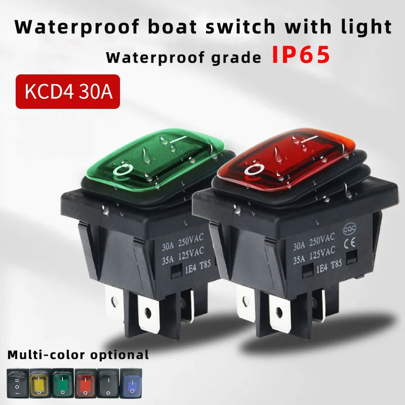 KCD4waterproofboatswitch6pin4pinlockingswitchSPSTSPDT16A30A