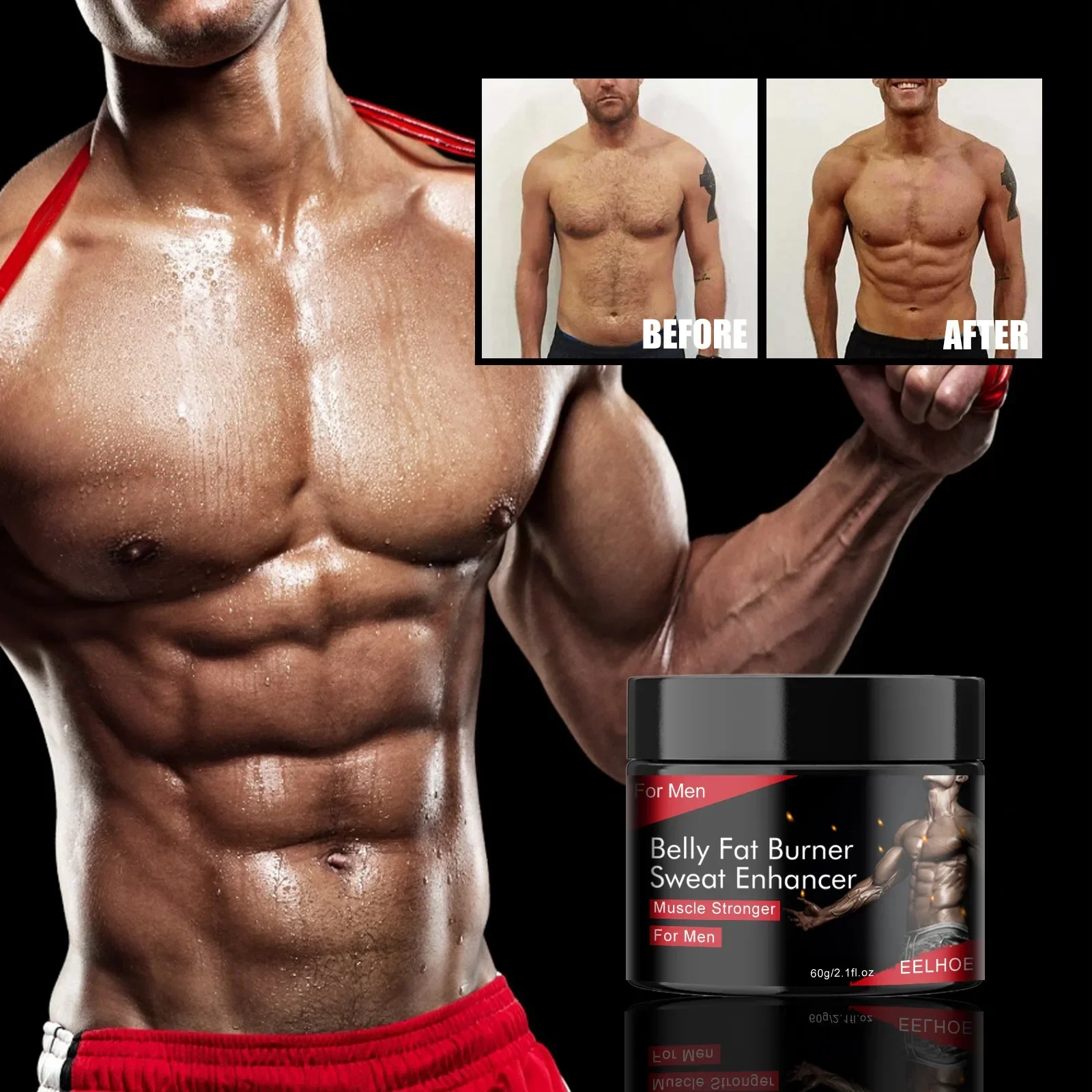 Fat Burning Cream Natural Tighten Portable Belly Fat Burner Sweat Enhancer Abdominal Shaping Slimming Cream 60g
