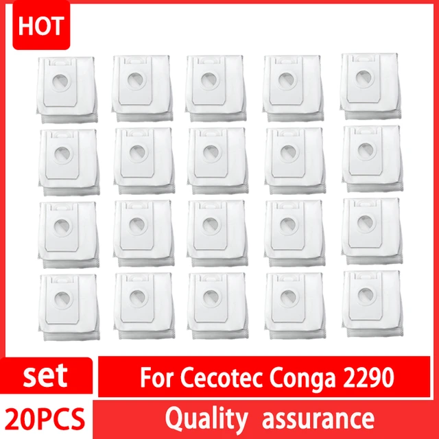 3 Pack 2L Dust Bags For Cecotec Conga 2290 Ultra home Vacuum Cleaner Spare  Parts self-emptying bags Box Replacement Accessories