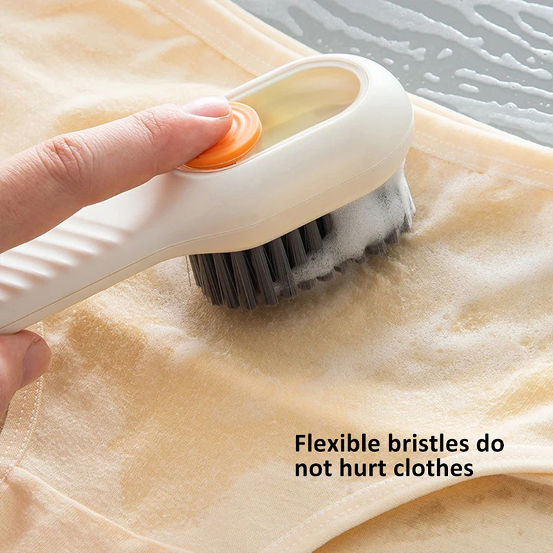 Brosse de nettoyage liquide multifonction pour chaussures, chiffon,  lave-vaisselle, distributeur de savon, outil de lavage ménager