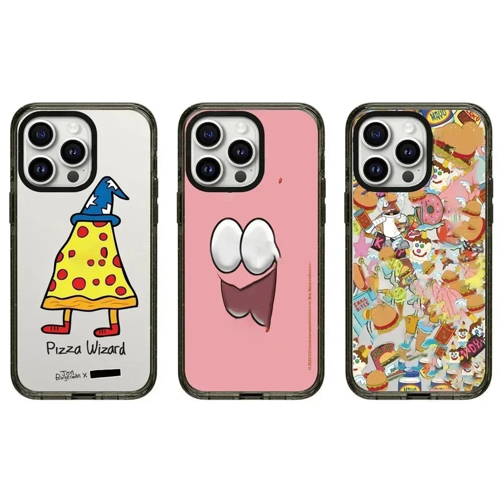 

2.5 Acrylic Cartoon Pizza iPhone 12 13 14 15 Pro Max Case - Protective iPhone Case