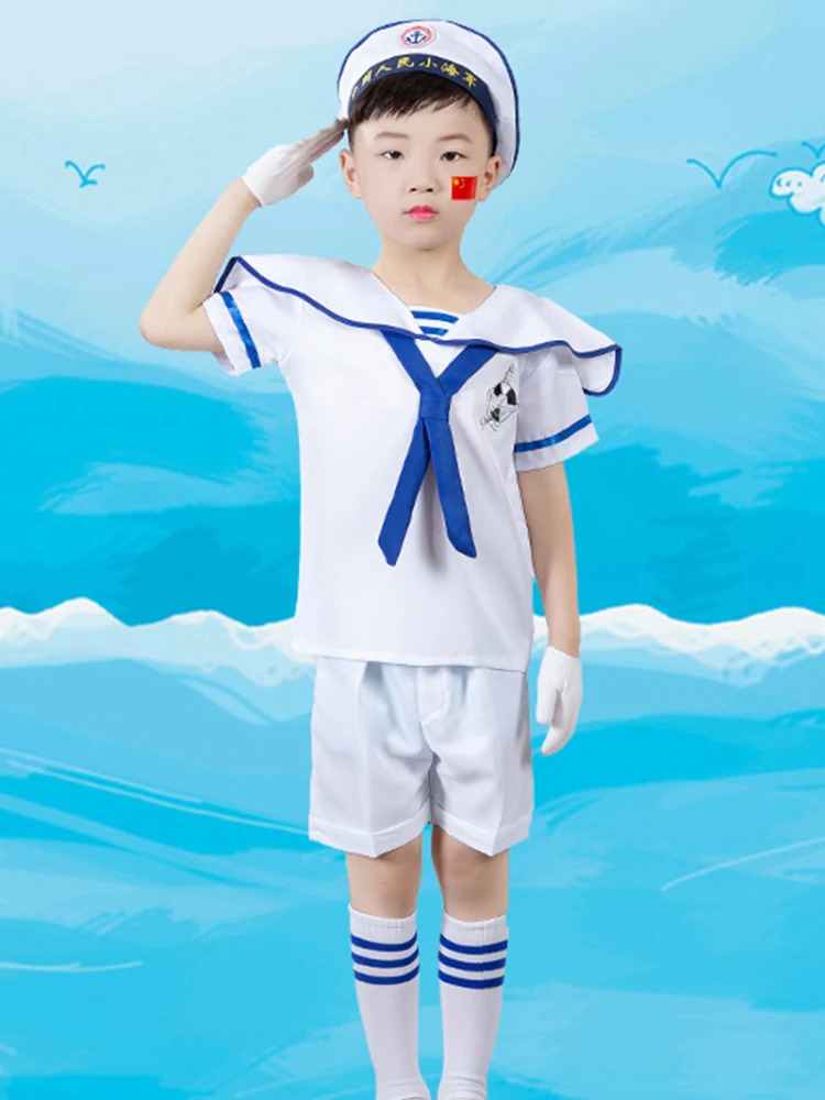 90-170CM costumi per bambini per la marina marinaio uniforme
