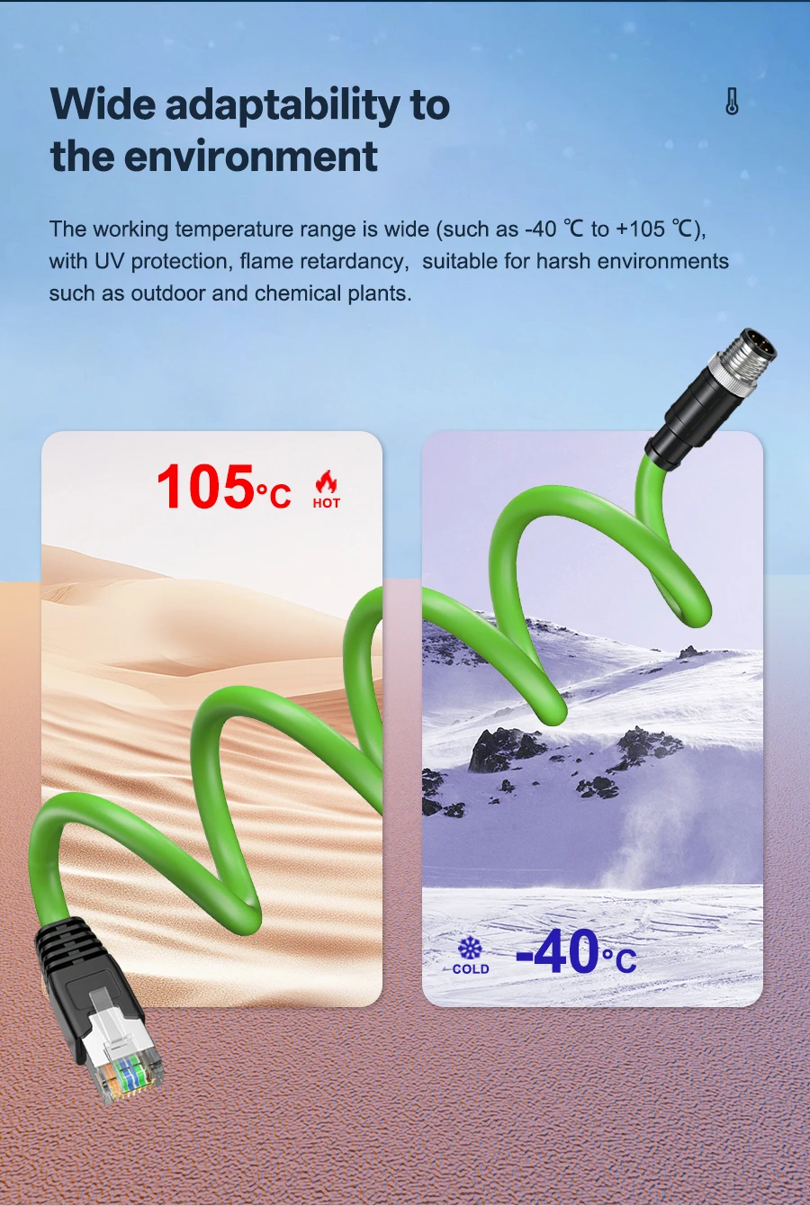 RJ45 auf M12 Industrie-Ethernet-Kabelkommunikation CAT6a Profinet S/FTP 4P/26AWG 4 Paar gedrehte geflochtene Abschirmung für Schleppkette – Detail 11
