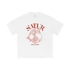 DTNW Pure Cotton White T-irt Women's Casual Loose Fit ort Sve Letter Print Summer Slimming Top Fem Faion