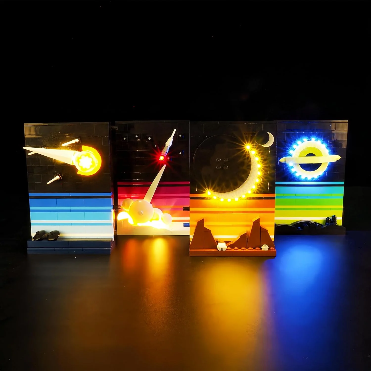 레고 21340 우주 시대 이야기용 MAXCXT LED 조명 세트 DIY 장식 램프(레고 빌딩 블록 세트는 포함되지 않음)