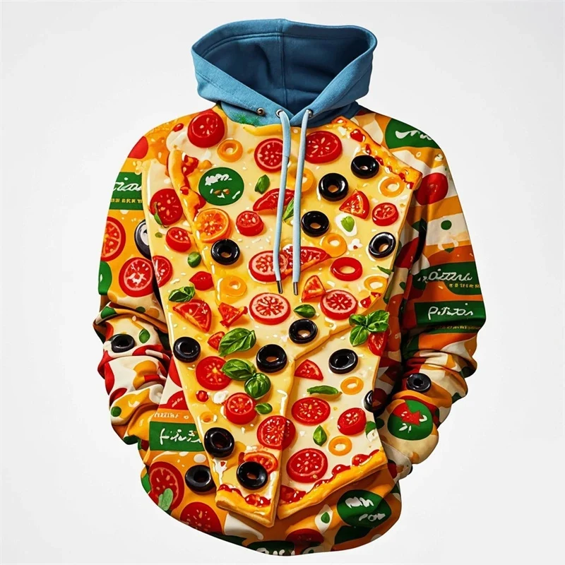 thumbnail image 1 of Sudadera con capucha con gráfico de pizza de pepperoni para hombre, sudadera con estampado 3D de comida, sudadera informal de primavera y otoño, sudaderas con capucha de manga larga unisex, 1 of 5