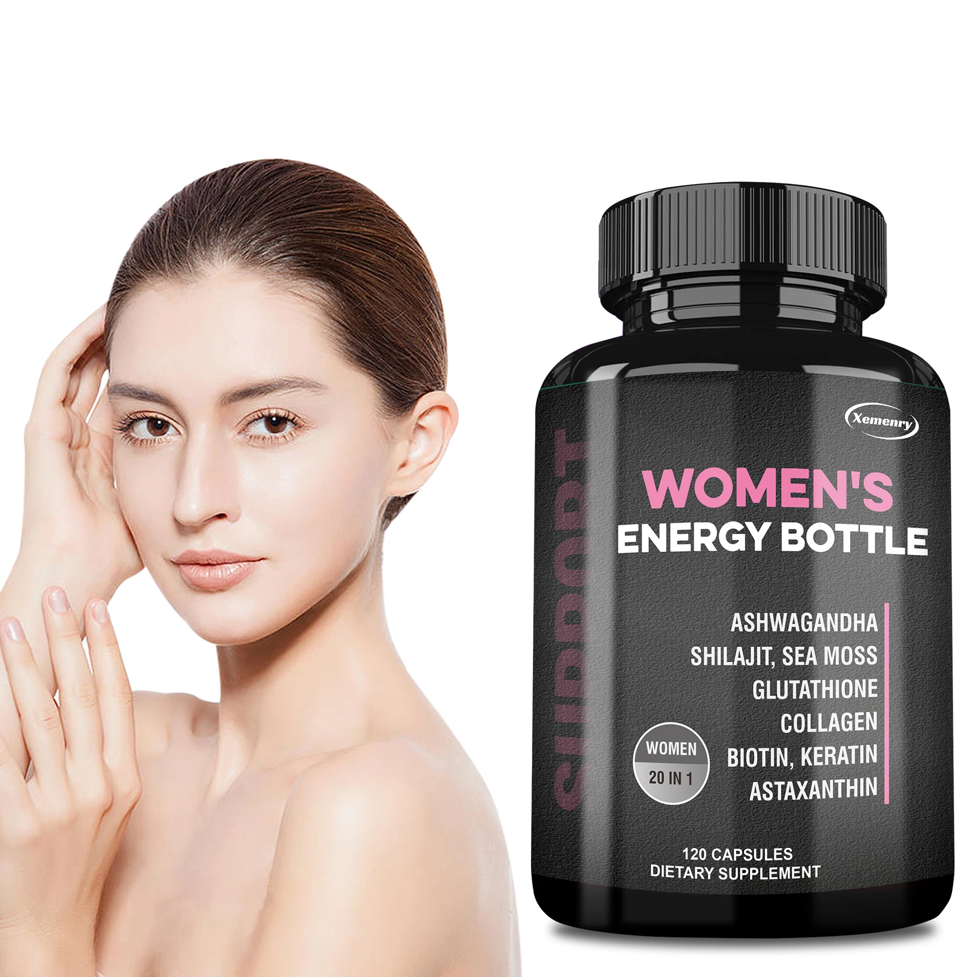 Women's Energy Supplement Supports The Immune System Boosts Energy Improves Mood and Balances Hormones 120 Capsules