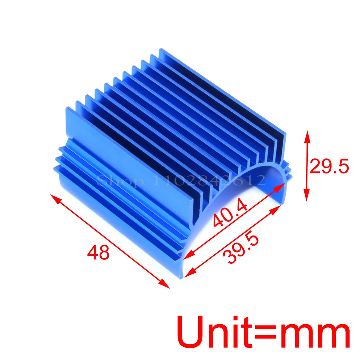 Gros plan sur les ailettes du dissipateur thermique moteur RC en aluminium CNC, refroidissement efficace pour moteurs 42mm