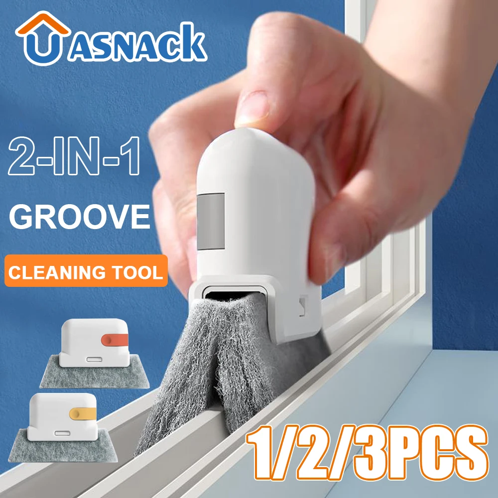 2-in-1 Groove Cleaning Tool, Crevice Brush Window Groove