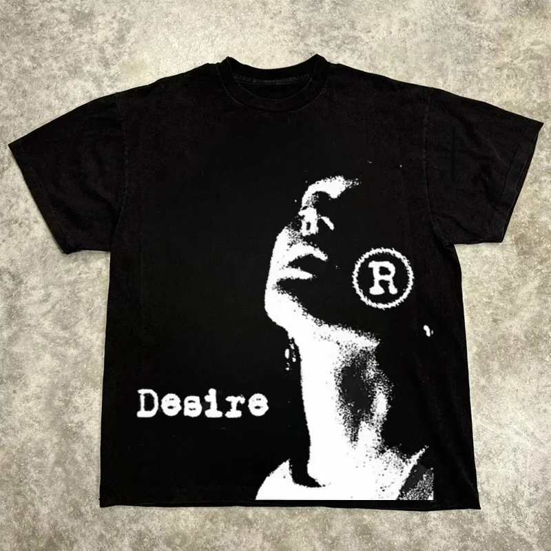 Vintage Oversized Hip Hop Streetwear Graphic T-Shirt - Casual Short Sleeve Summer Fashion Tee