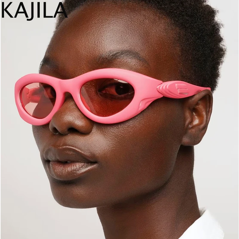 Oval Steampunk Sports Sunglasses Women 2025 Luxury Brand Designer