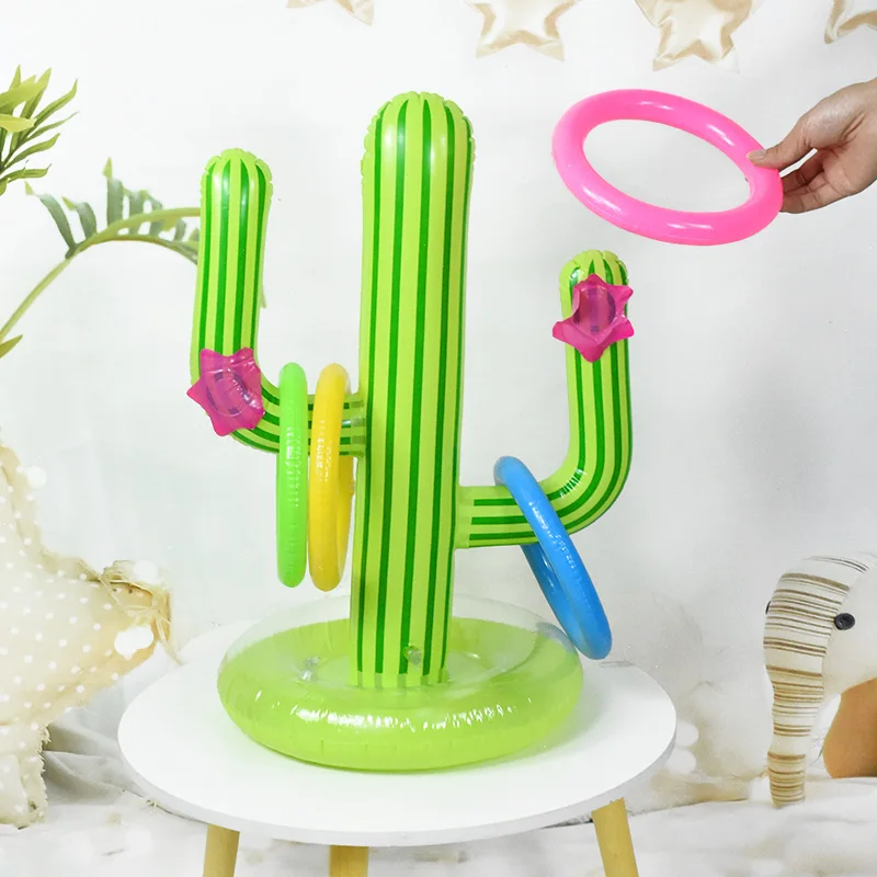 

1set Inflatable Cactus Shaped Balloon With Ferrule Beach Toy Plant Balon Kids Favor Birthday Swimming Pool Outdoor Party Supplie