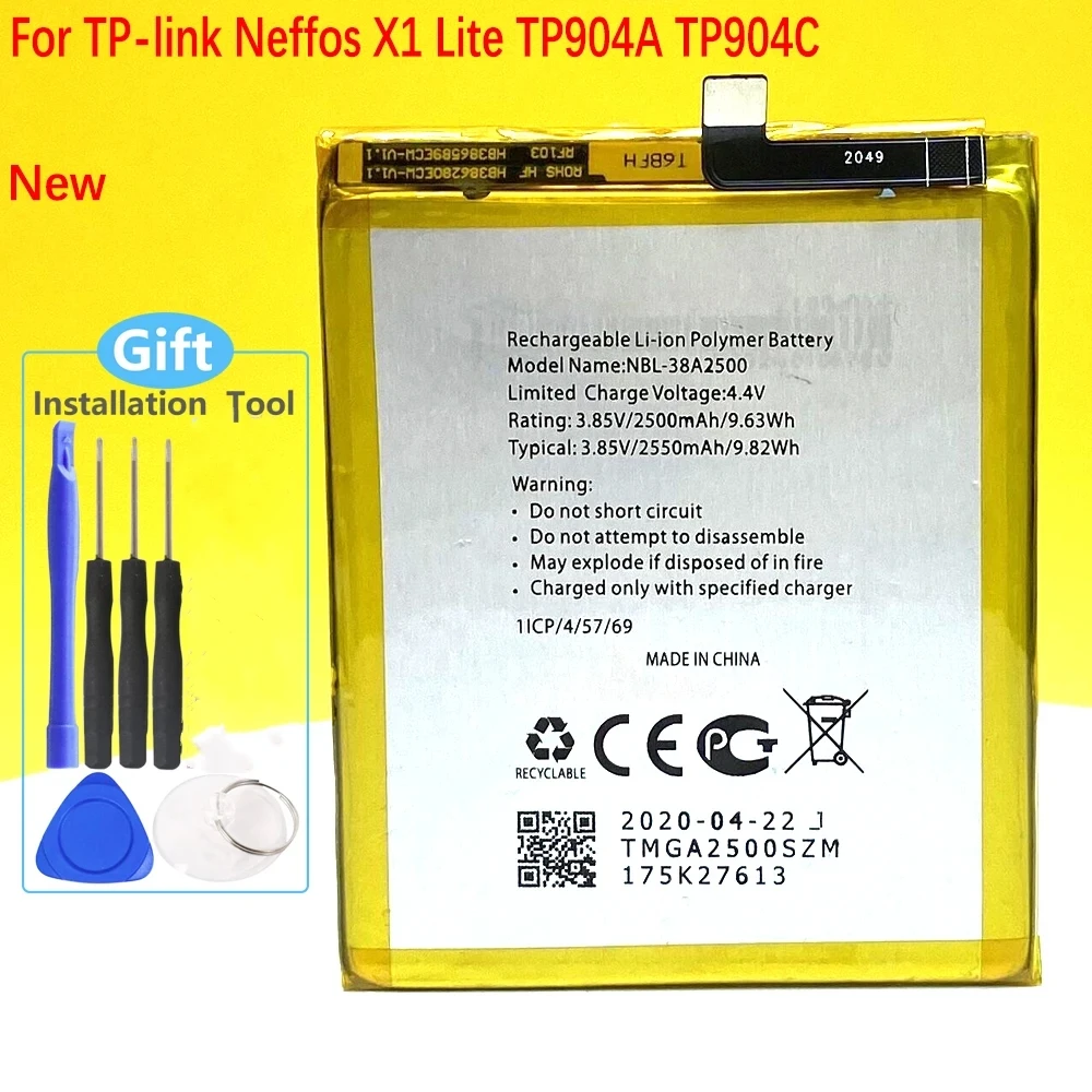 

100% NEW Battery NBL-38A2500 For TP-link Neffos X1 Lite TP904A TP904C 2500mAh In Stock Smart Phone Hihg Quality