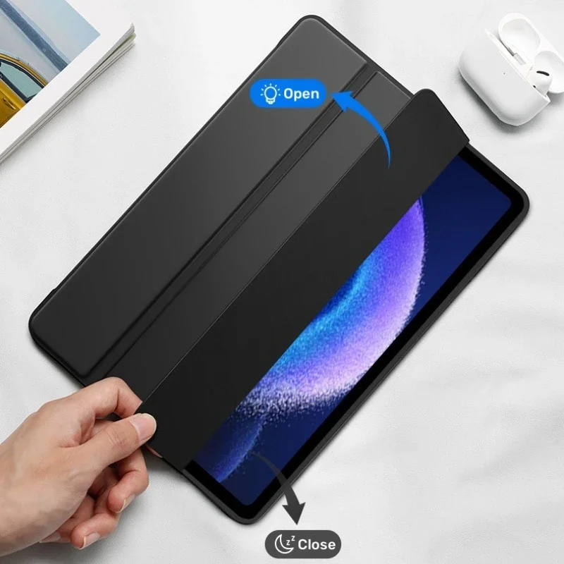 Couro Tri-dobrável Capa Magnética Case Sat para Xiaomi Pad mi Pad Pro 11 2023 pu - Imagem 4