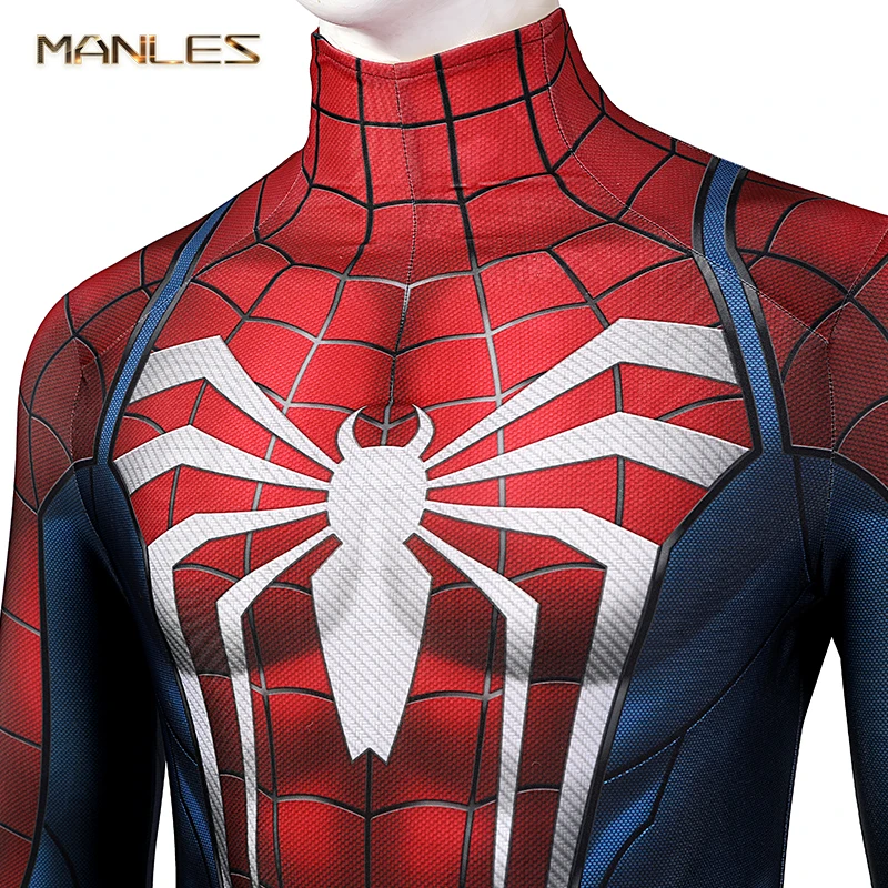 PS4 Advanced Spider-man Halloween Bodysuit Cosplay Costume