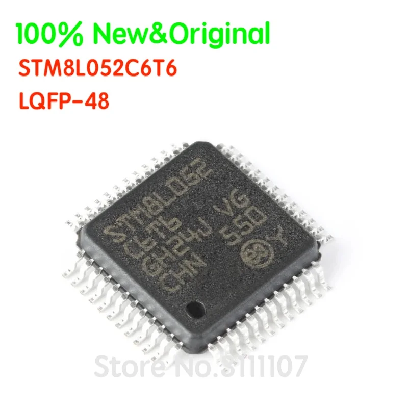 

STM8L052C6T6 LQFP-48 16MHz 32KB 8-bit Flash Memory Microcontroller MCU EEPROM 256B RAM 2KB Micro Controller IC100% New&Original