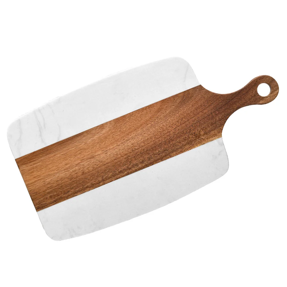 

Marble Cutting Boards Wood Chopping Board Bread Fruit Serving Platter Black Steak
