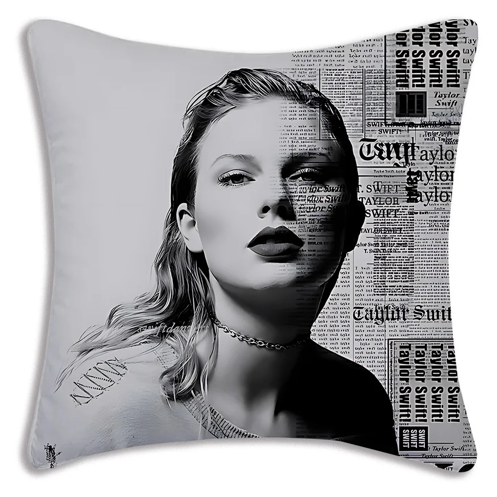 thumbnail image 1 of Fundas de almohada de dibujos animados T-Taylors, funda de cojín decorativa para sofá, hogar, impresión a doble cara, corta, de felpa, linda S-Swifts, 1 of 5
