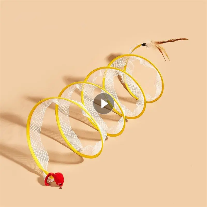 

Мяч с шариком для котят, износостойкий, необходимый, простой, популярный, товары для дома, складной тоннель для кошек, наружная пружина для взаимодействия