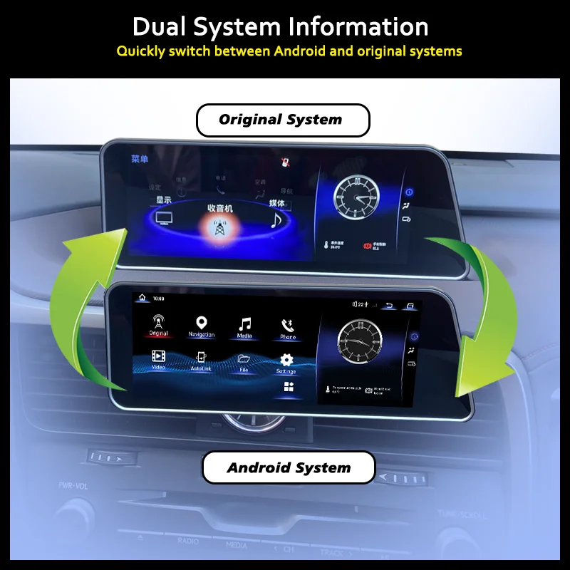 Radio para Auto Android 14 de 12.3 Pulgadas para Lexus RX Rx300 Rx350 Rx450h 2016-2019, Reproductor Multimedia GPS, Pantalla CarPlay, Compatible con LHD y RHD 4