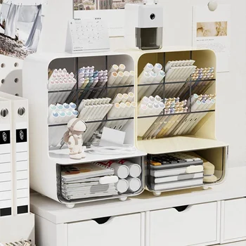 Large-Capacity Oblique Pen Holder Desk Organizer 3