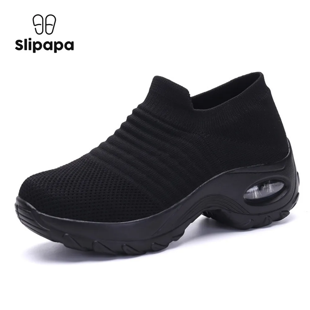 

Women Sneakers Woman Casual Knitting Shoes Outdoor Light Weight Sports Shoes Breathable Mesh Non-Slip Air Cushion Sports Shoes