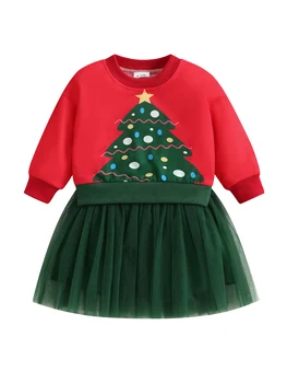 Baby Girl Christmas Outfit Red Plaid Dress and Bow Headband Set for Holiday Party 2 Piece Clothes Set for 0-24 Months 1