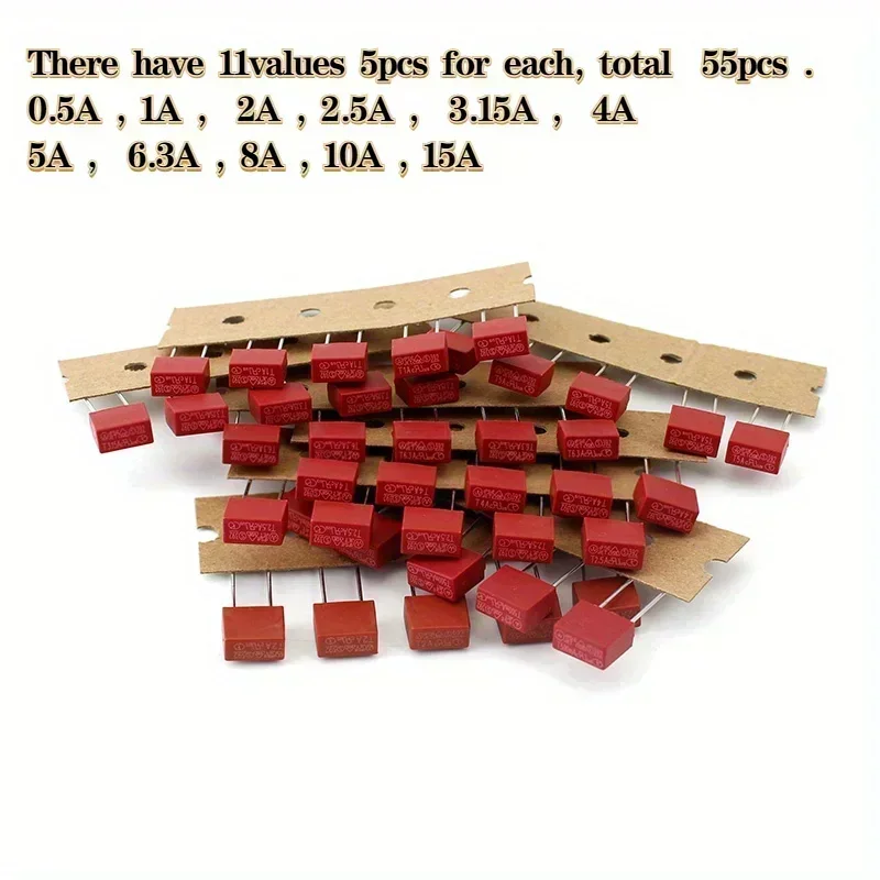 Fuse Components Kit 55Pcs/Set Electronic Components