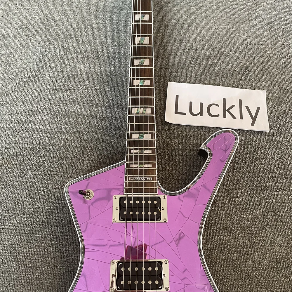 High quality six string electric guitar model guitar pink paint embedded abalone shell fixed bridge free delivery guitars
