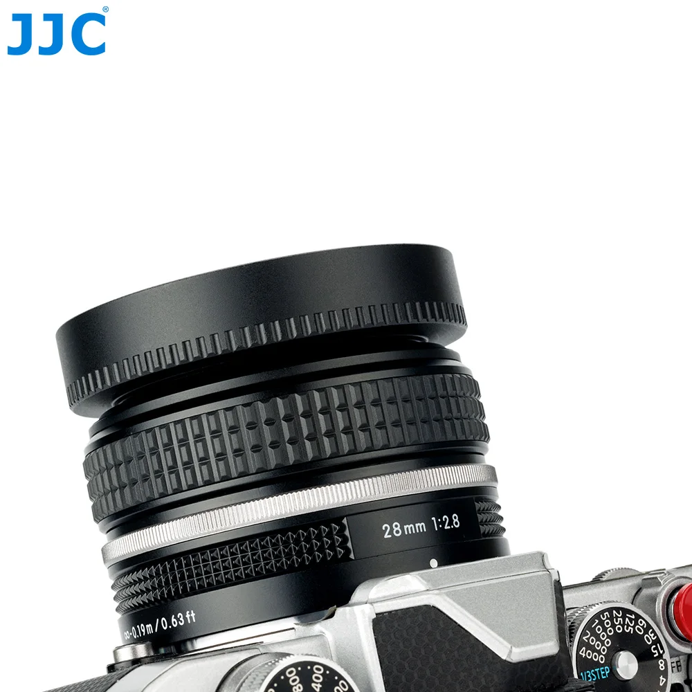 Nikon Nikkor 40mm f/2 28mm F/2.8 렌즈용 JJC LH-52 블랙 메탈 렌즈 후드 쉐이드