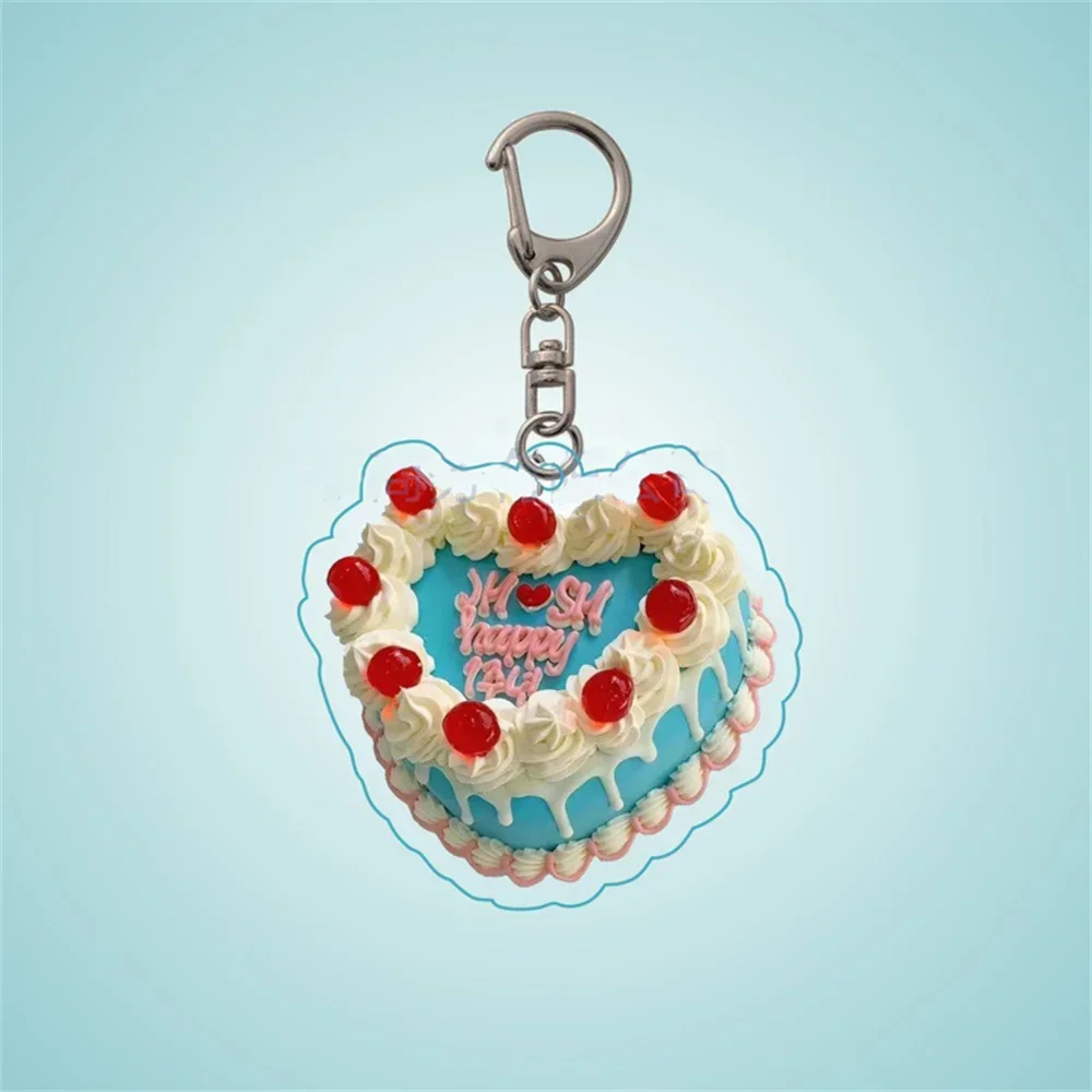 Whimsical Tofu Pudding Keychain with Sound for Stress Relief and Decoration