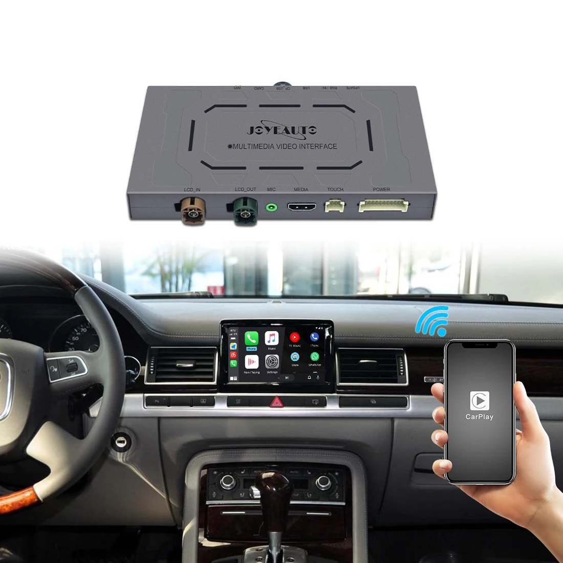 

Беспроводной автомобильный декодер для автомобиля Android, мультимедийная магнитола с искусственным интеллектом, подключи и работай для Audi серии 2003-2009 с MMI 2G