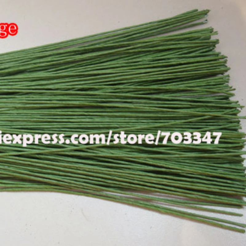 10/20/30pcs 2mm 40cm Floral Stem Wire Dark Green for Florist