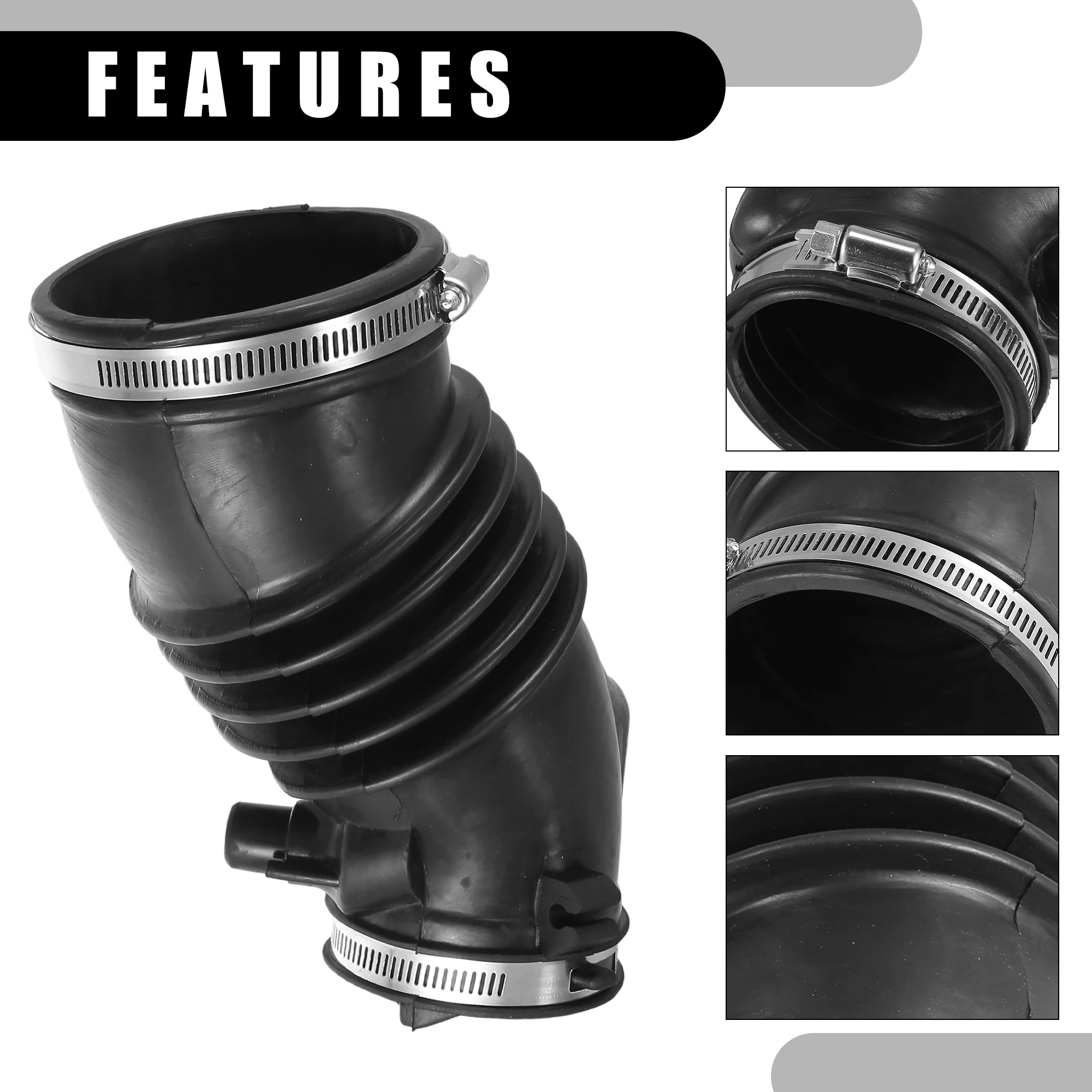 UXCELL Air Cleaner Intake Hose Tube with Clamps for Honda Pilot V6 3.5L 2009 2010 2011 2012 2013 2014 2015 17228RN0R00