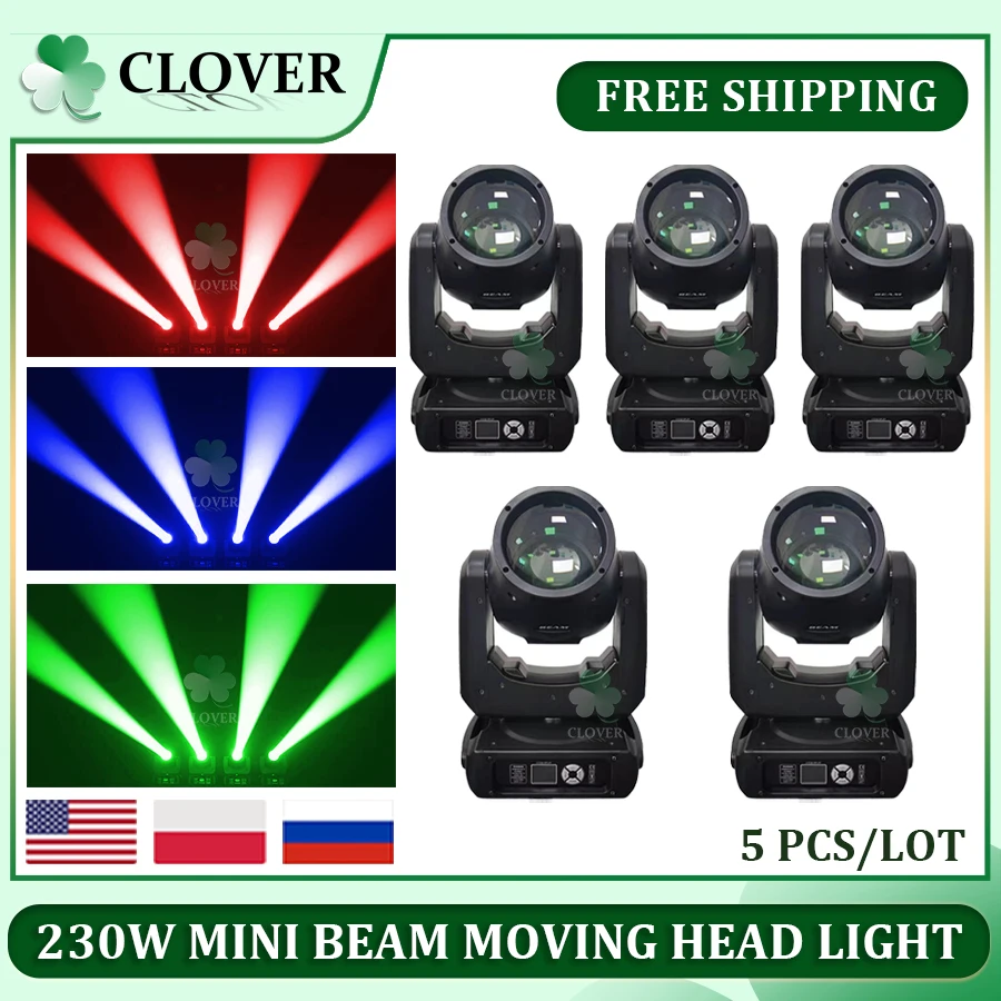 0 Tax 5Pcs Lyre Mini Beam 230W 7R Moving Head Light 230W Dj Moving Key Model Beam 7R Sharpy Beam 230 Stage Disco Light
