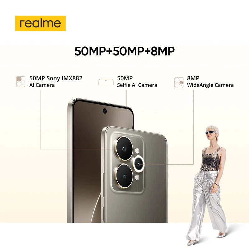 Première mondiale : Smartphone realme 15 5G avec processeur Dimensity 7300+ 5G, écran AMOLED 6,77 pouces 144 Hz, NFC