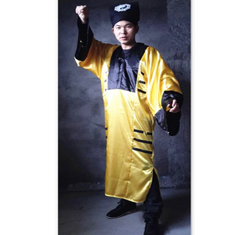 Halloween Cosplay Adult Chinese Qing Dynasty Zombie Scary Ghost Clothes Official Clothes Death Clothe Huangshan Taoist Costume