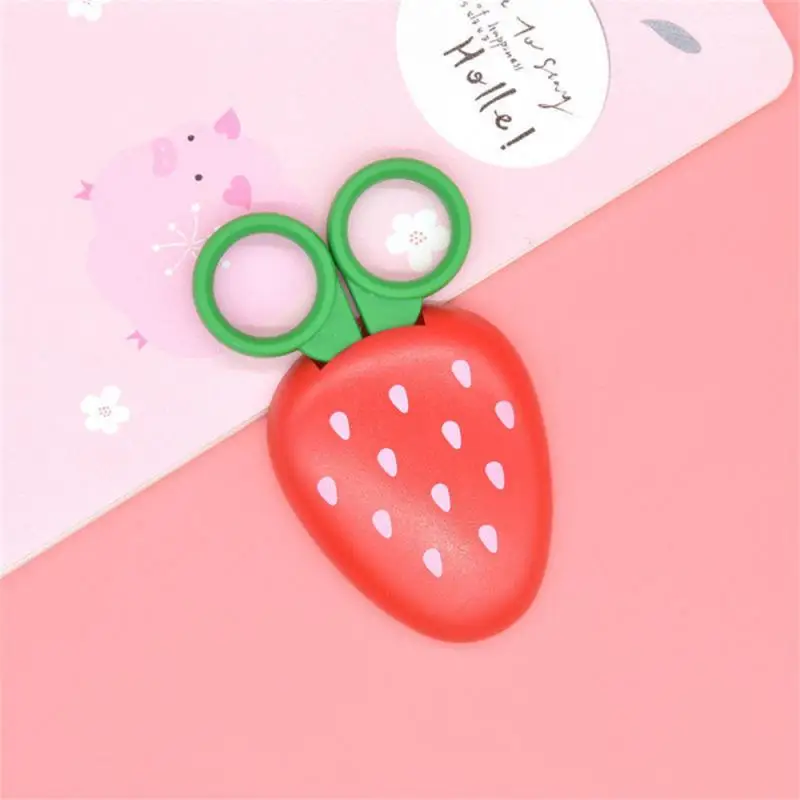 미니 어린이 과일 가위, 자석 스티커, 냉장고 자석 당근 딸기 포도 바나나 귀여운 소형 안전 가위