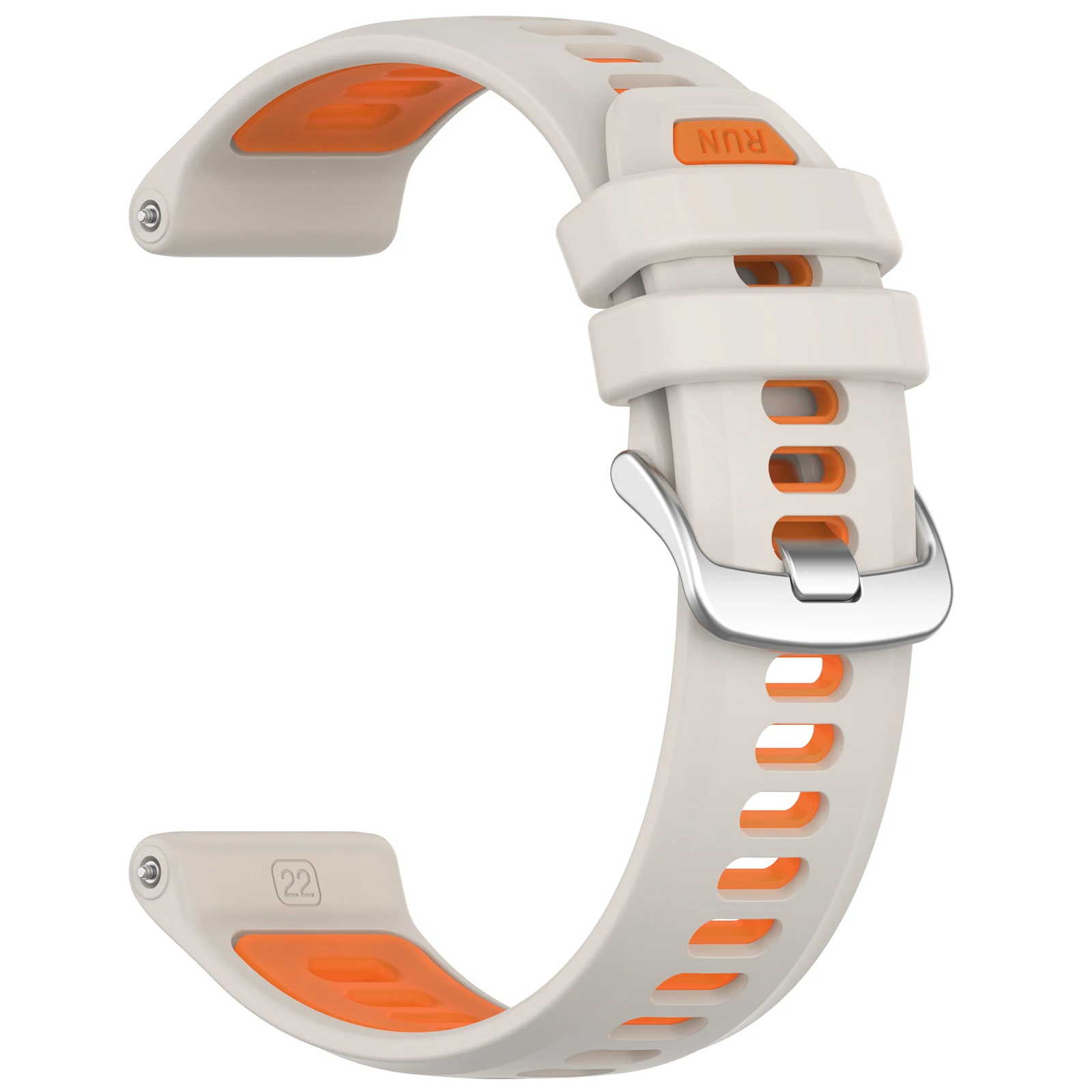 Two-Tone Silicone Sports Watch Band - Premium Wristband Strap Bracelet Accessory