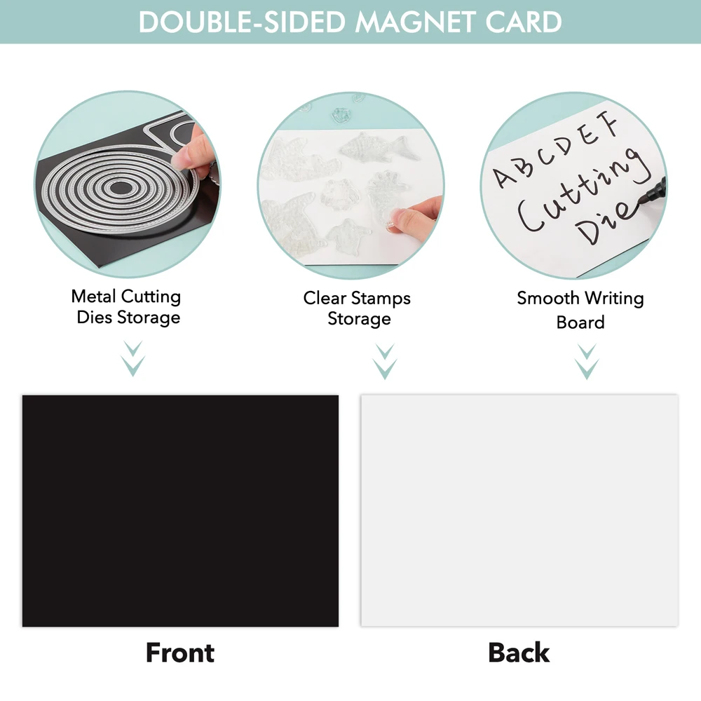 Rubber Magnetic Sheets Die and Stamp Storage Magnetic Panels Storage Cards 10-20pcs 12.6x17.4cm 0.7mm/0.9mm storage box storage container stamp storage binder rubber magnetic stripe