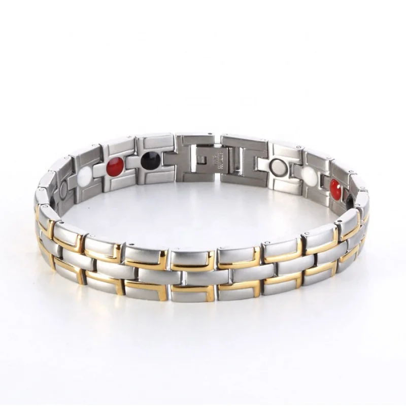 Custom  EMF protection Jewelry bracelets magnet couple Bio Energy Bracelet  4 in 1 quantum energy bracelet