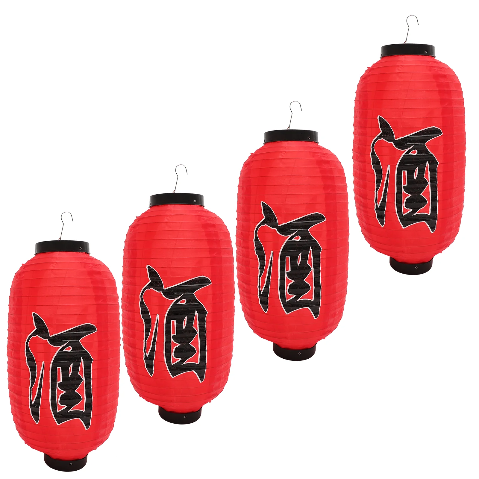 

4 Pcs Japanese Lantern Decor Hanging Decoration Chinese Lanterns Festival Store Doorway Pendant Home Silk Cloth Outdoor