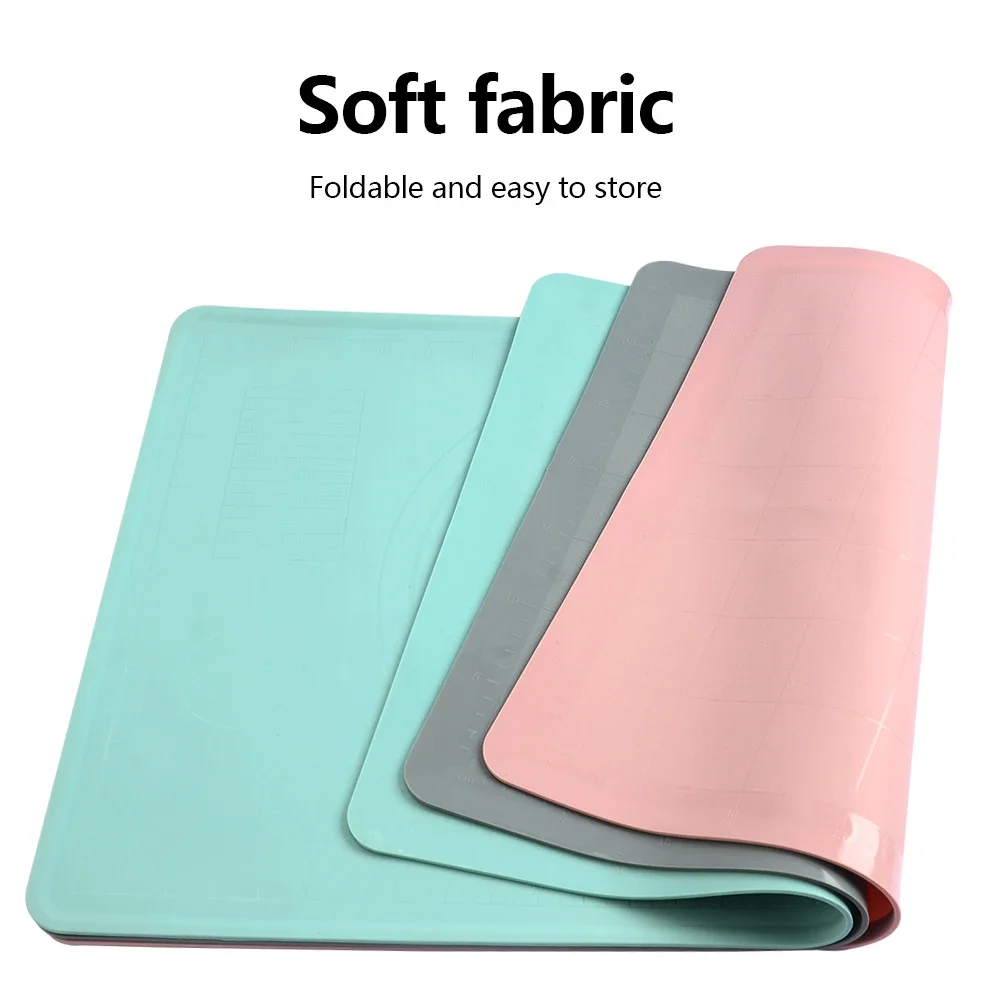 Thickened Silicone Kneading Pad Non-Stick Surface Rolling Dough Mat with Scale Kitchen Cooking Pastry Sheet Oven Liner Bakeware