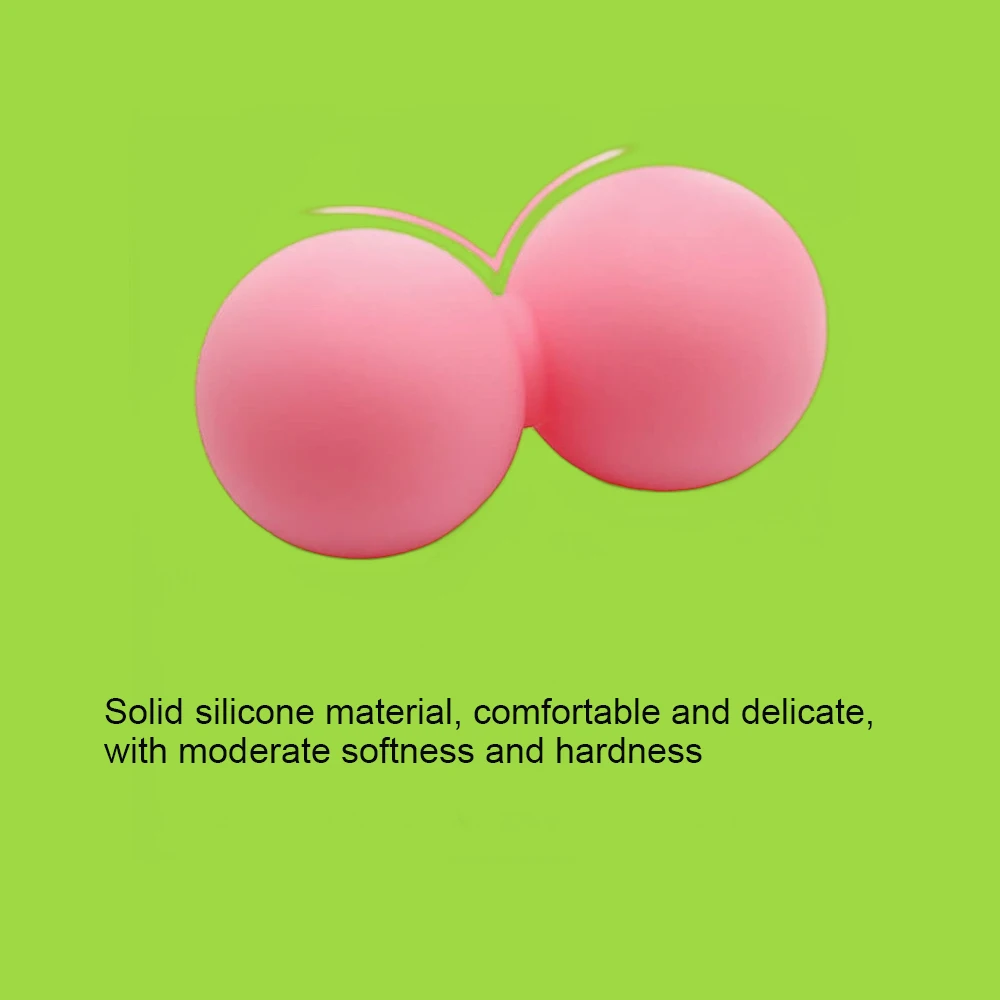 Macaron Color Non-Toxic Eco Friendly Silicone Double Peanut Massage Ball Yoga Fascia Ball for Muscle Pain Relaxation